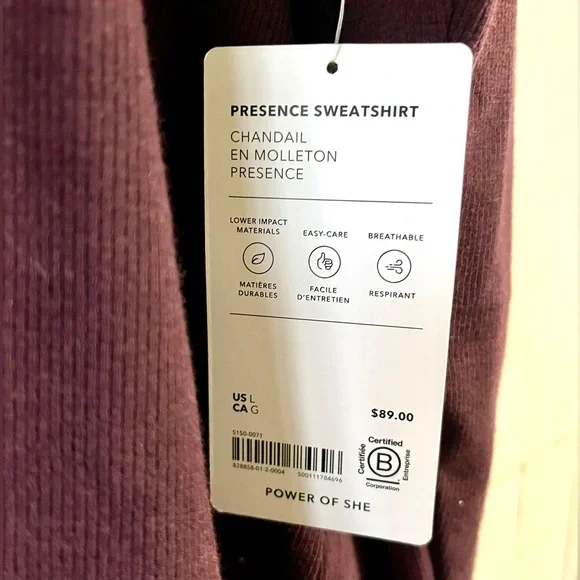 Athleta Presence Sweatshirt in Spiced Cabernet - Picture 6 of 7